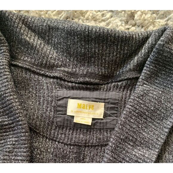 NWOT Maeve ANTHROPOLOGIE Ingrid Cocoon Open Wrap Cardigan Gray SWEATER TOP - Picture 6 of 8